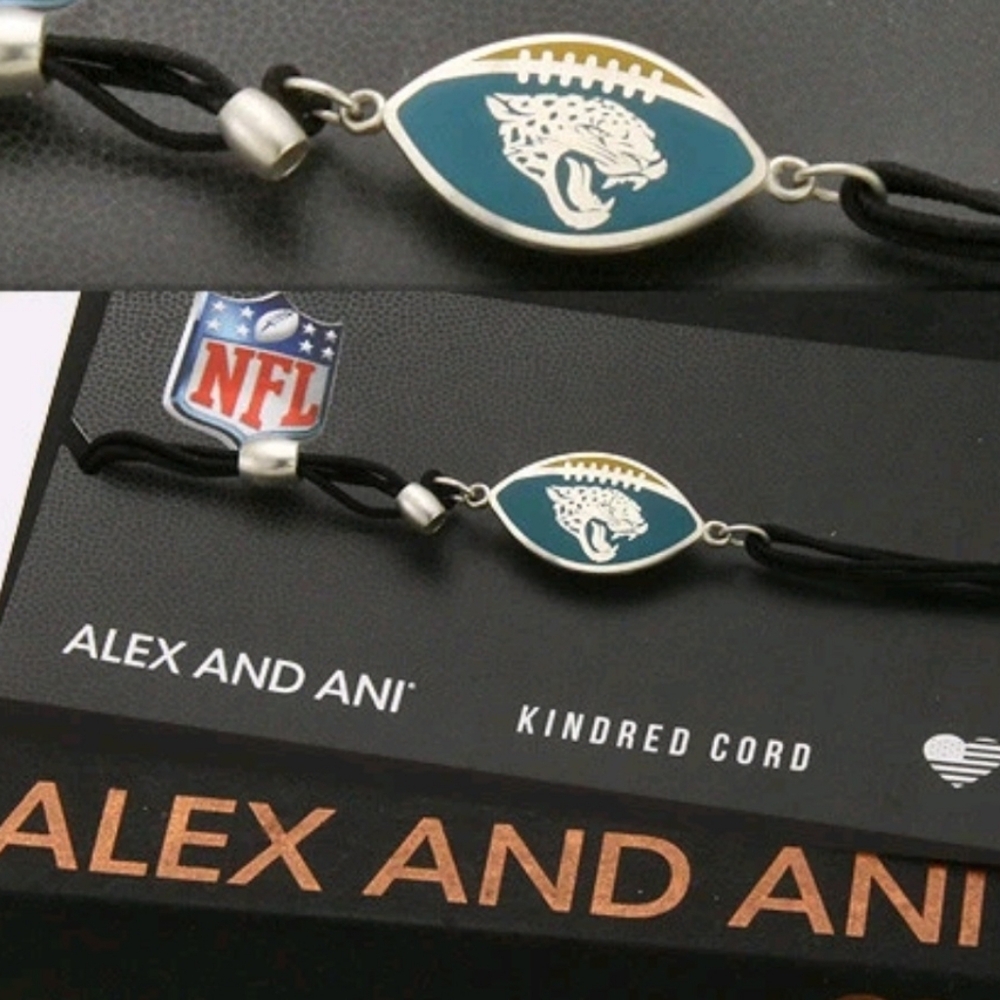 Alex and Ani Teal and Silver Jacksonville Jaguars Bracelet